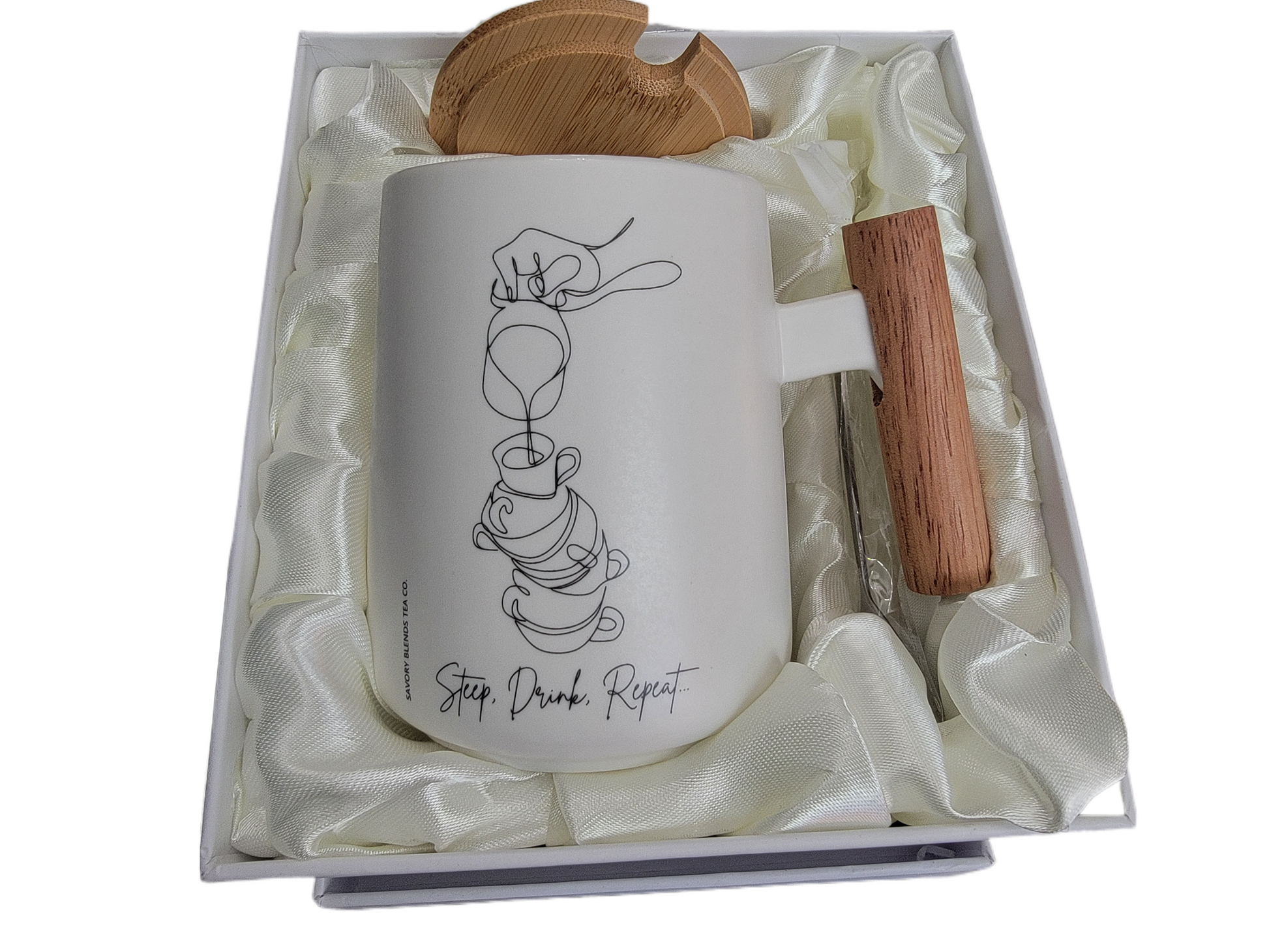 "Steep, Drink, Repeat" Mug Gift Set - Savory Blends Tea Co