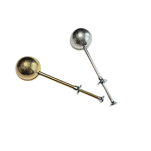 Stainless Steel Tea Diffuser w/ Push Handle – Savory Blends Tea Co.